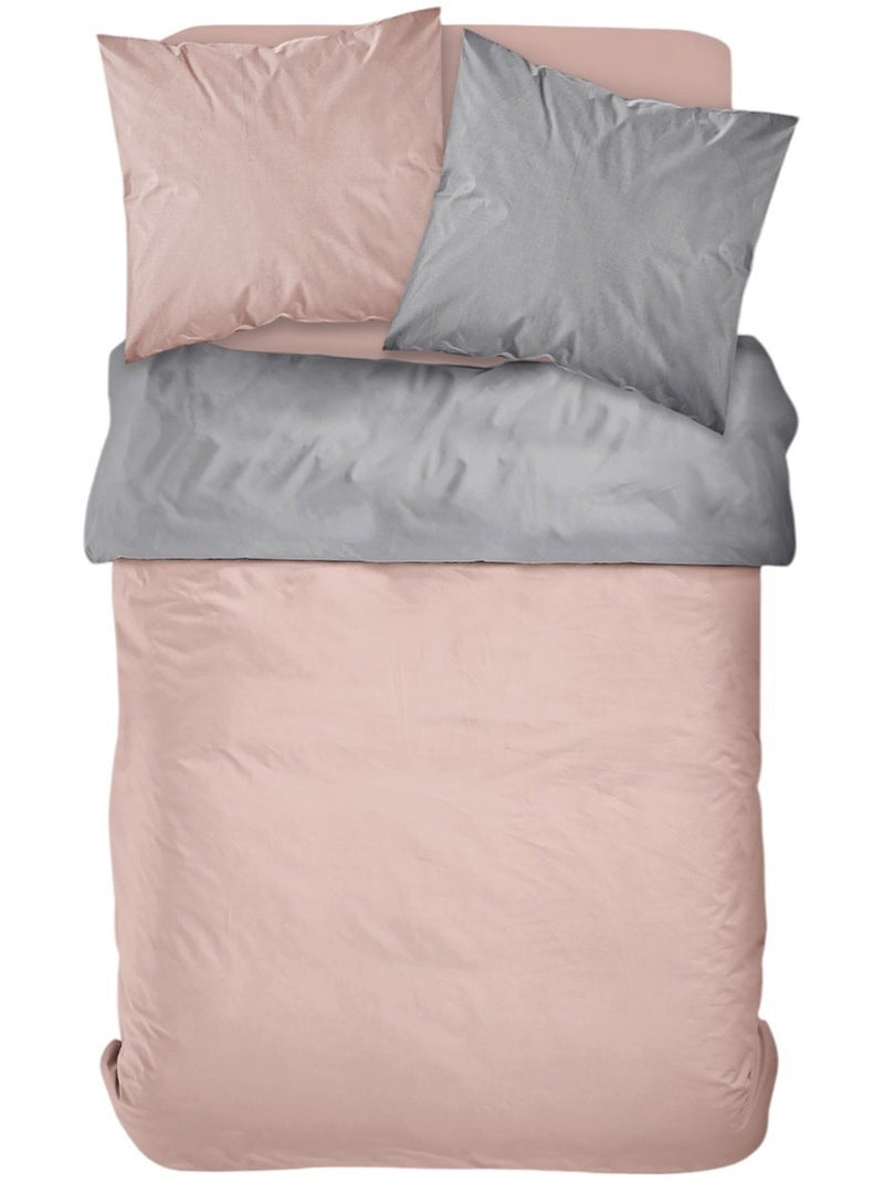 Juego de cama de percal de algodón, 240 x 220 cm - AFIBEL Gris - Kiabi
