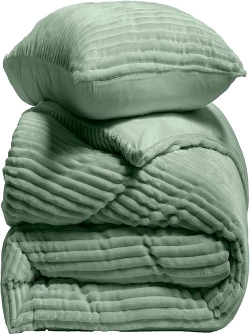 Juego de cama de poliéster flanelle douceur d'intérieur - Kiabi Juego de cama de poliéster flanelle douceur d'intérieur - Kiabi
