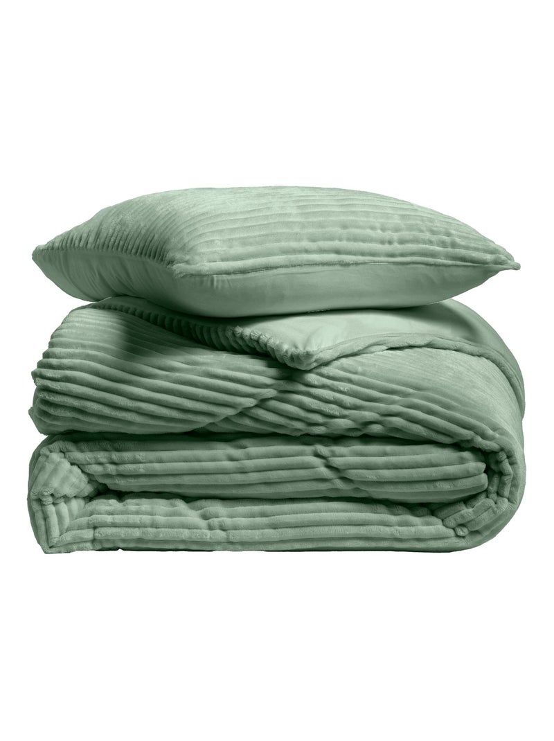 Juego de cama de poliéster flanelle douceur d'intérieur Verde - Kiabi