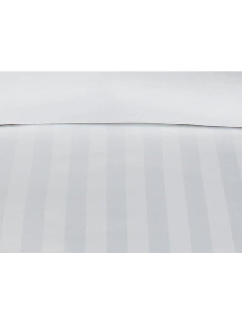 Juego de cama de satén de algodón con rayas - AFIBEL Blanco - Kiabi