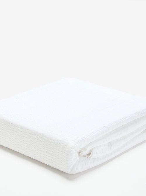 Juego de cama de seersucker para 2 personas 240 x 220 cm - Kiabi Juego de cama de seersucker para 2 personas 240 x 220 cm - Kiabi