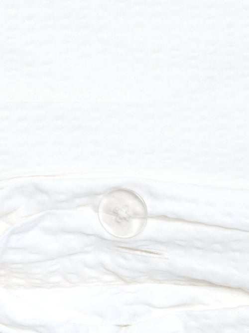Juego de cama de seersucker para 2 personas 240 x 220 cm - Kiabi Juego de cama de seersucker para 2 personas 240 x 220 cm - Kiabi