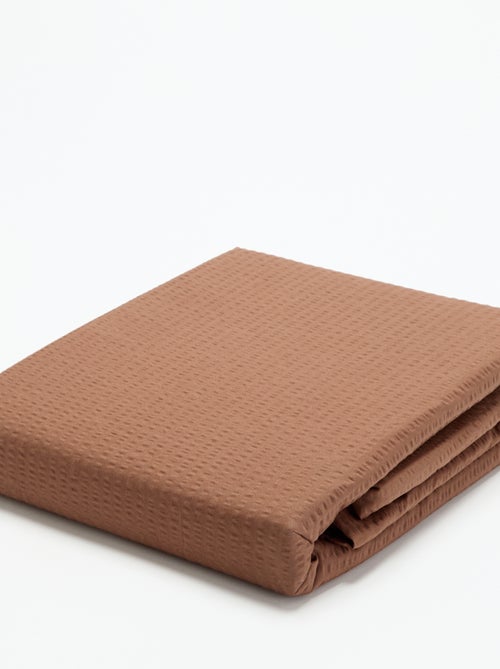 Juego de cama de seersucker para 2 personas 240 x 220 cm - Kiabi Juego de cama de seersucker para 2 personas 240 x 220 cm - Kiabi