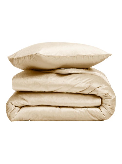 Juego de cama de terciopelo liso - Kiabi Juego de cama de terciopelo liso - Kiabi