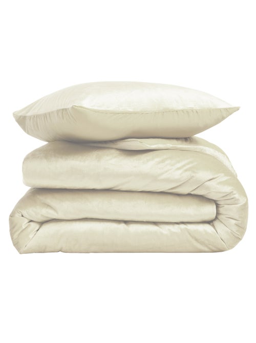Juego de cama de terciopelo liso - Kiabi Juego de cama de terciopelo liso - Kiabi