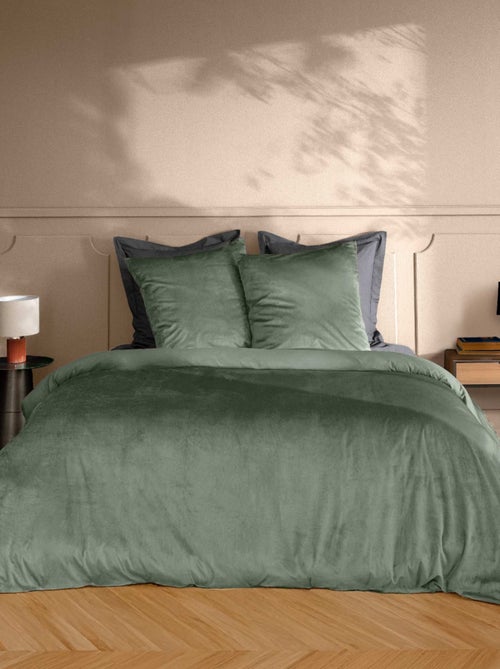 Juego de cama de terciopelo liso - Kiabi Juego de cama de terciopelo liso - Kiabi