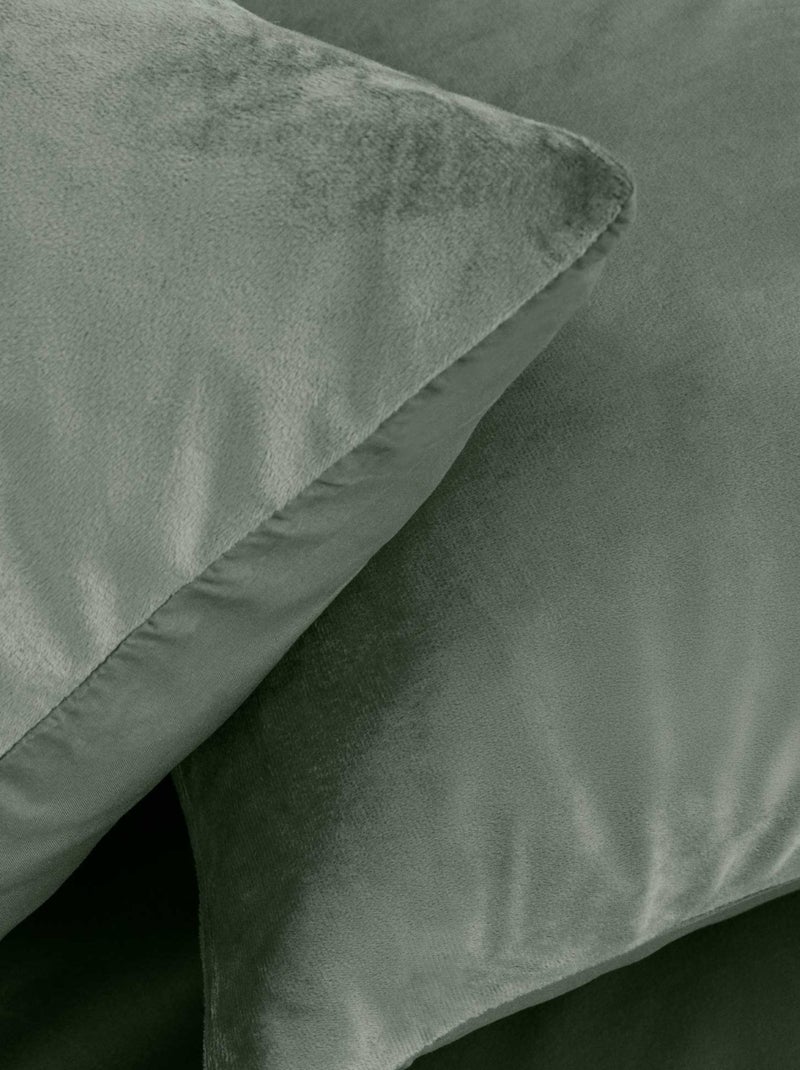 Juego de cama de terciopelo liso Caqui - Kiabi