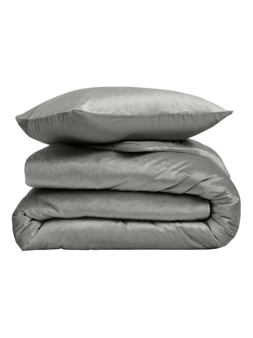 Juego de cama de terciopelo liso - Kiabi