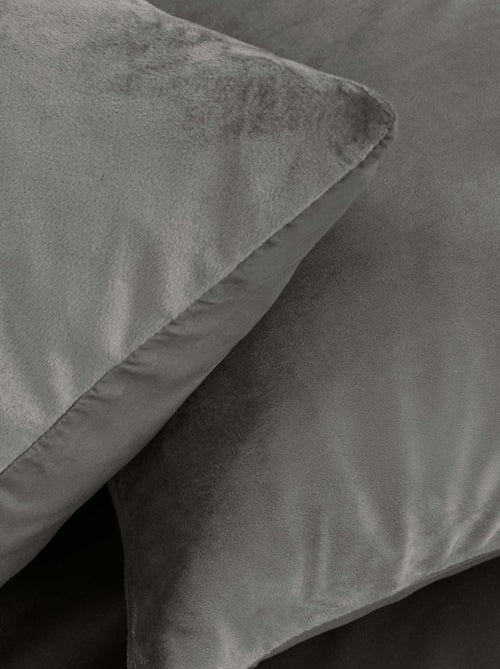 Juego de cama de terciopelo liso - Kiabi