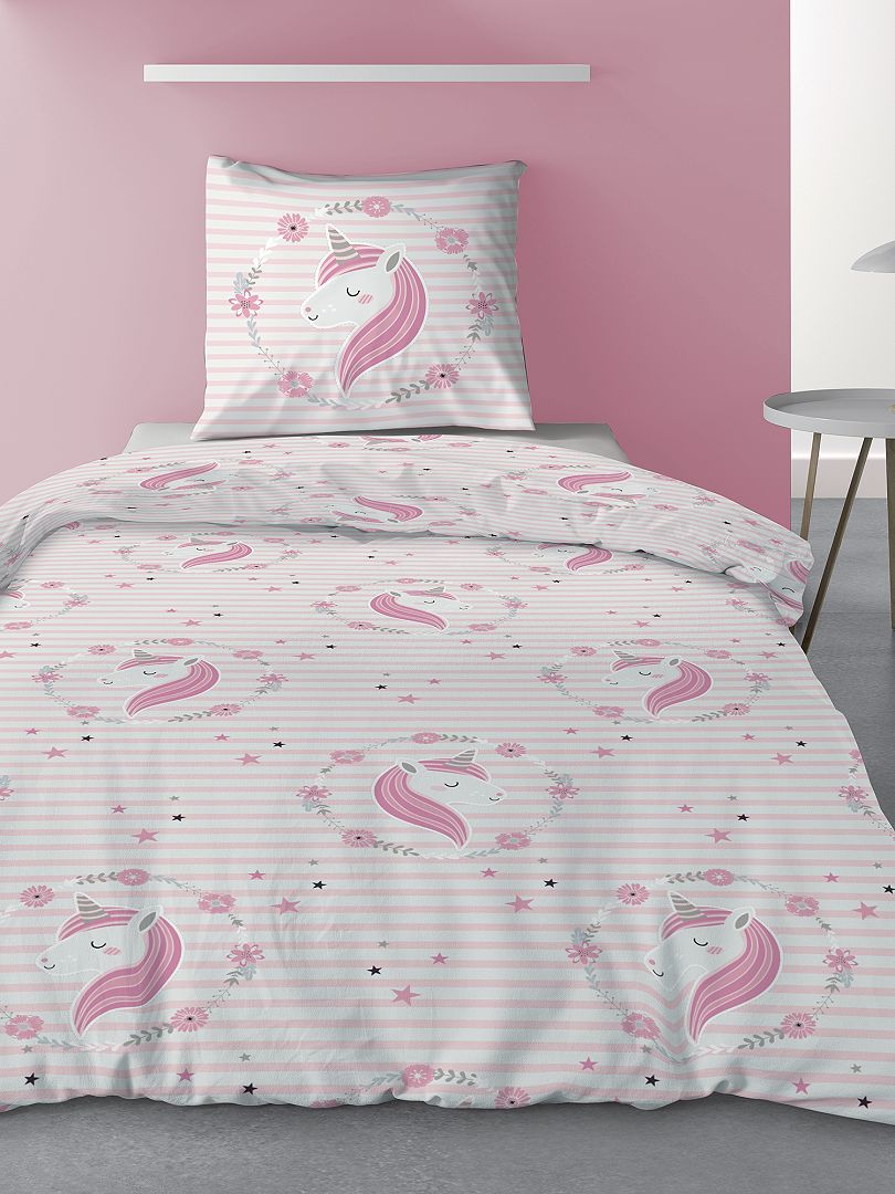 Juego de cama de 'unicornio' rosa - Kiabi