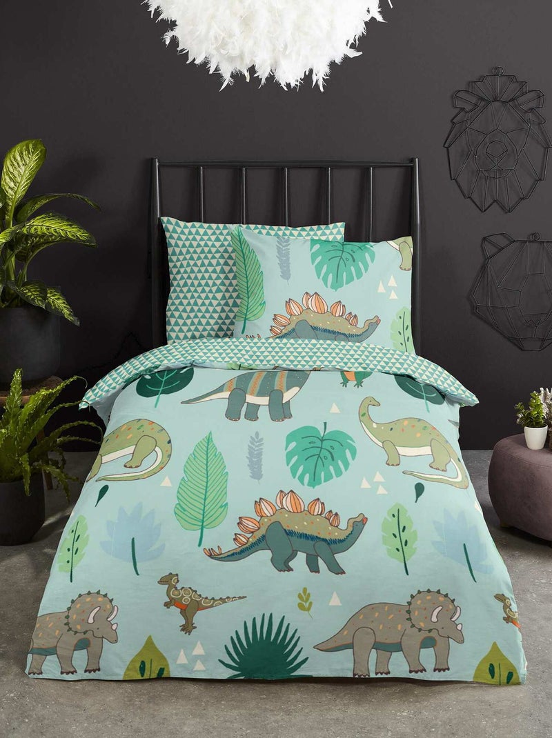Juego de cama dinosaurios  - Individual VERDE - Kiabi