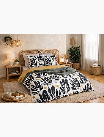 Juego de cama diseño gráfico