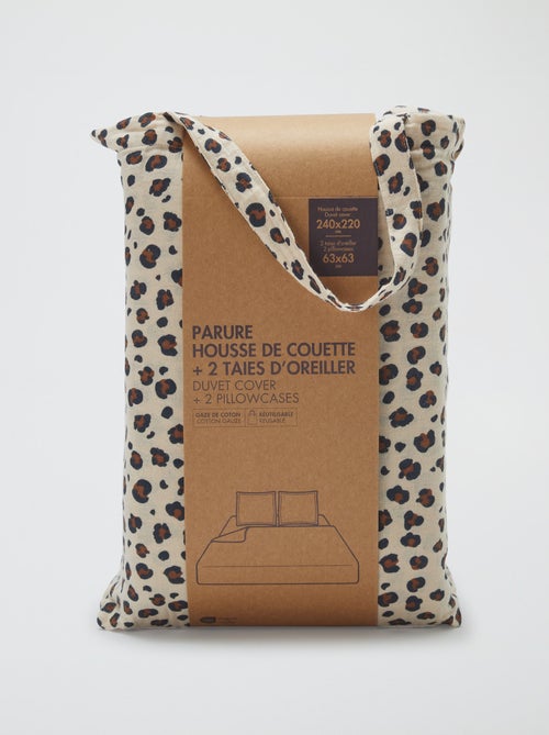 Juego de cama doble (240 x 220 cm) de gasa de algodón - Kiabi Home - Kiabi