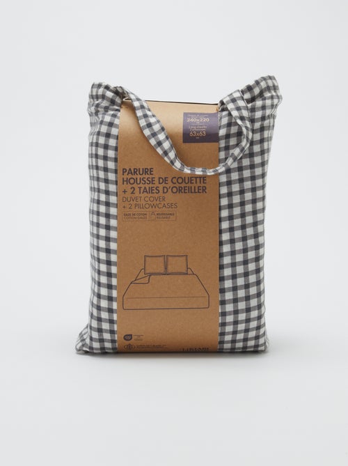 Juego de cama doble (240 x 220 cm) de gasa de algodón - Kiabi Home - Kiabi
