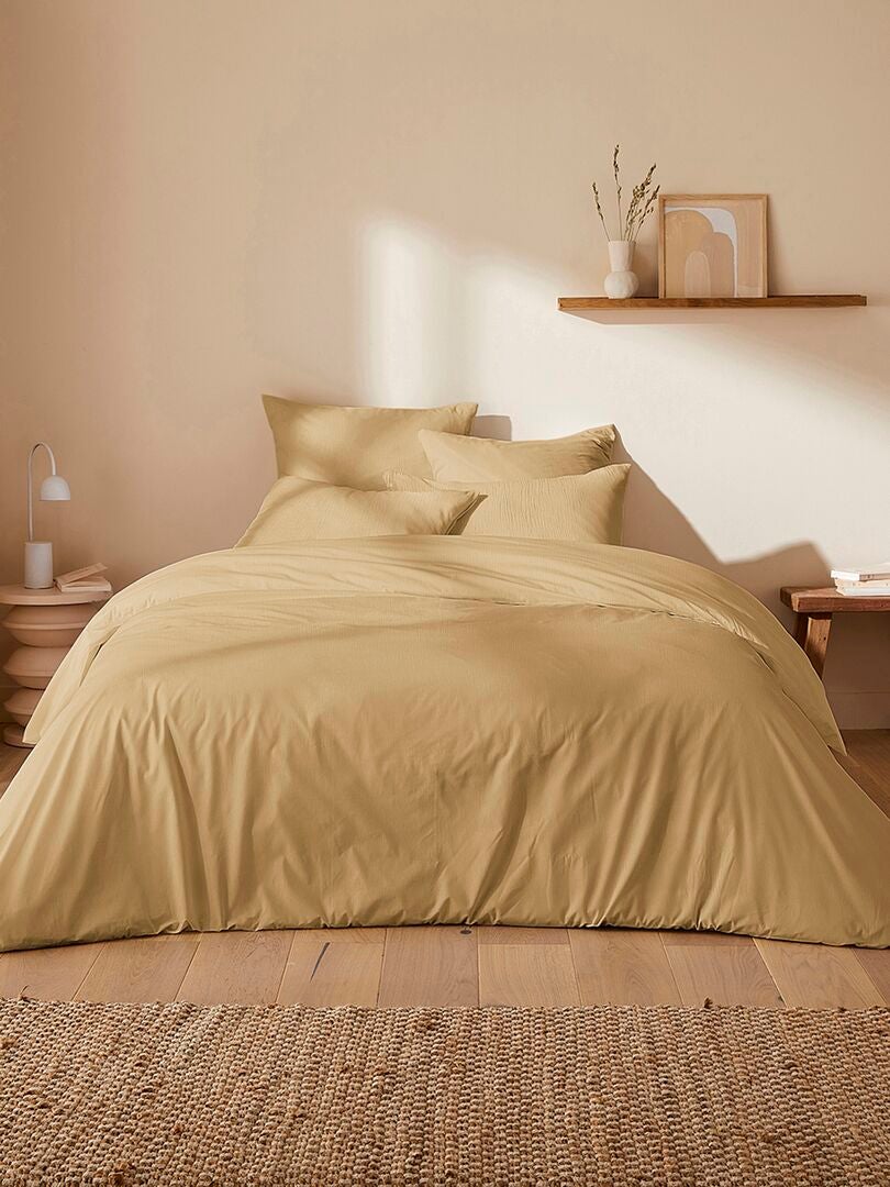 Juego de cama doble (240 x 240 cm) de gasa de algodón -  Kiabi Home AMARILLO - Kiabi
