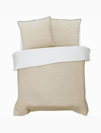 Juego de cama doble bicolor