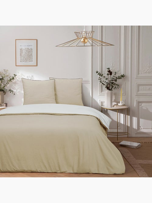 Juego de cama doble bicolor - Kiabi