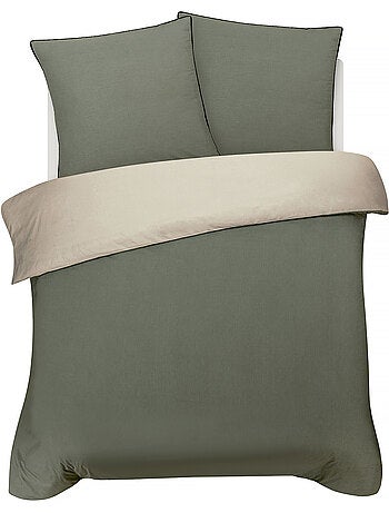 Juego de cama doble bicolor
