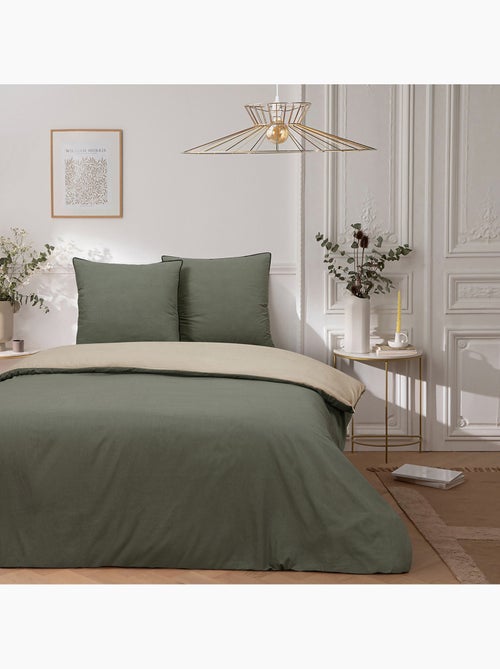 Juego de cama doble bicolor - Kiabi Juego de cama doble bicolor - Kiabi