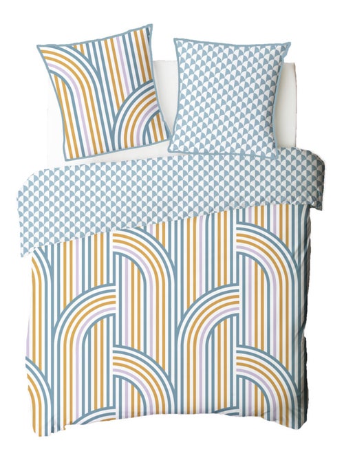 Juego de cama doble con arco en microfibra lavada - Kiabi Juego de cama doble con arco en microfibra lavada - Kiabi