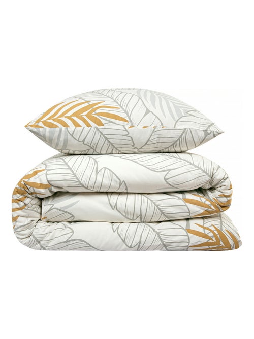 Juego de cama doble con estampado de plantas - Kiabi Juego de cama doble con estampado de plantas - Kiabi