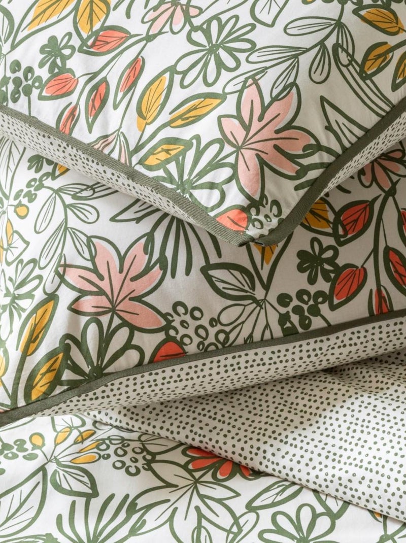 Juego de cama doble con estampado floral reversible y lunares Multicolor - Kiabi