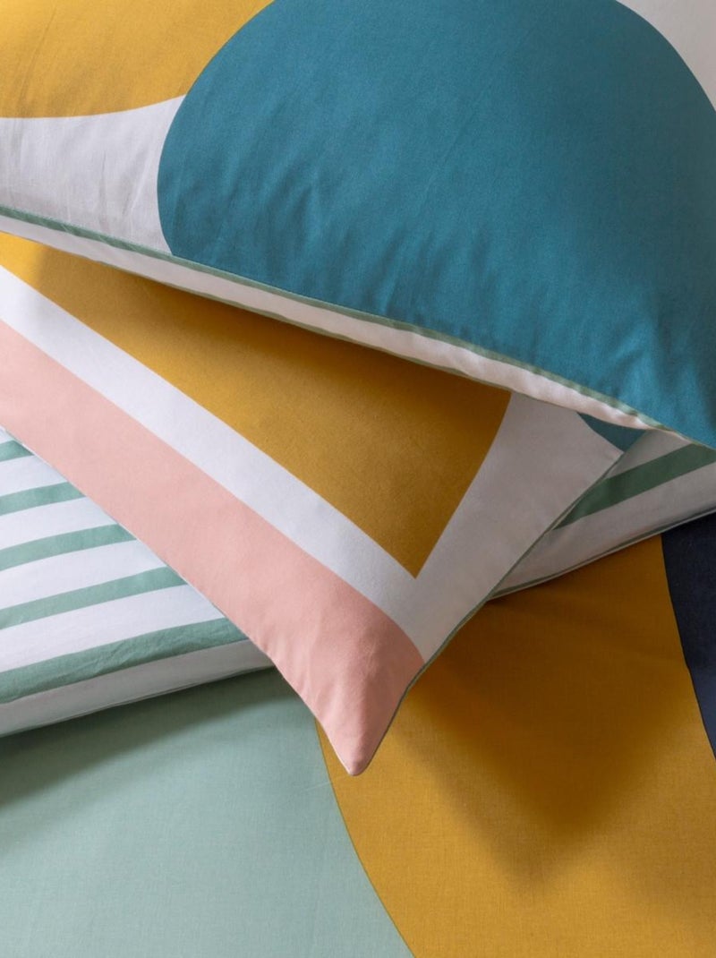 Juego de cama doble con rayas geométricas Multicolor - Kiabi