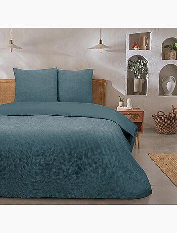 Juego de cama doble de gasa de algodón
