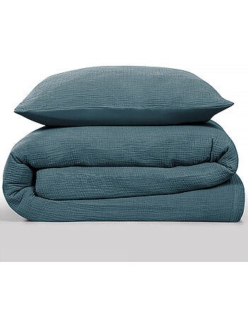 Juego de cama doble de gasa de algodón