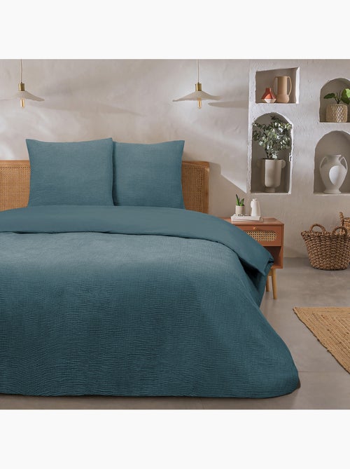 Juego de cama doble de gasa de algodón - Kiabi