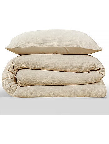 Juego de cama doble de gasa de algodón