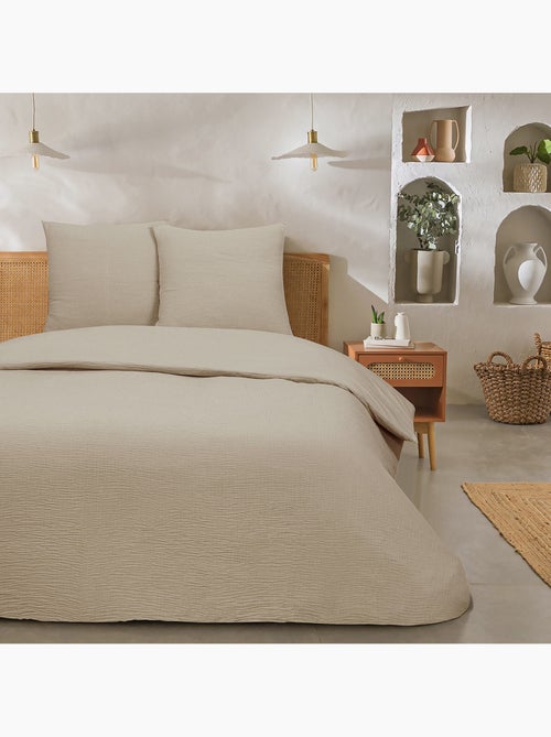Juego de cama doble de gasa de algodón - Kiabi