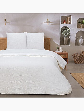 Juego de cama doble de gasa de algodón