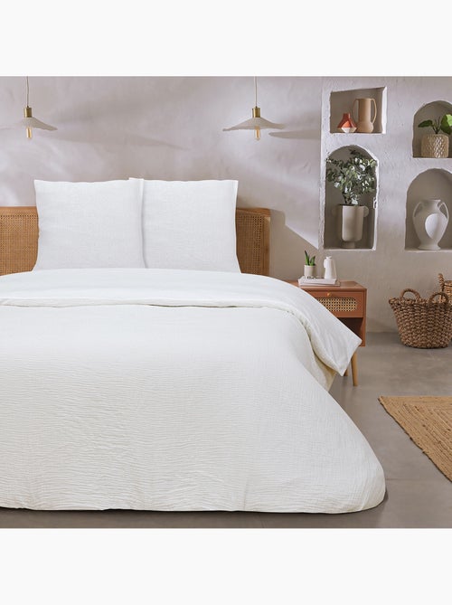 Juego de cama doble de gasa de algodón - Kiabi