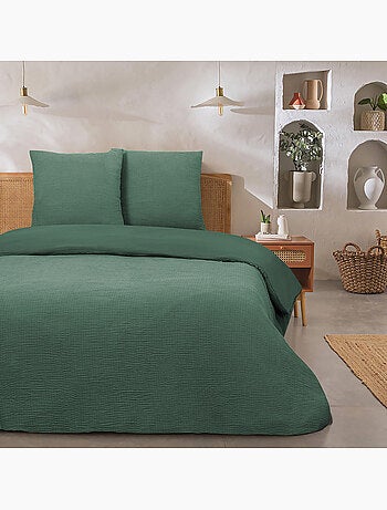 Juego de cama doble de gasa de algodón