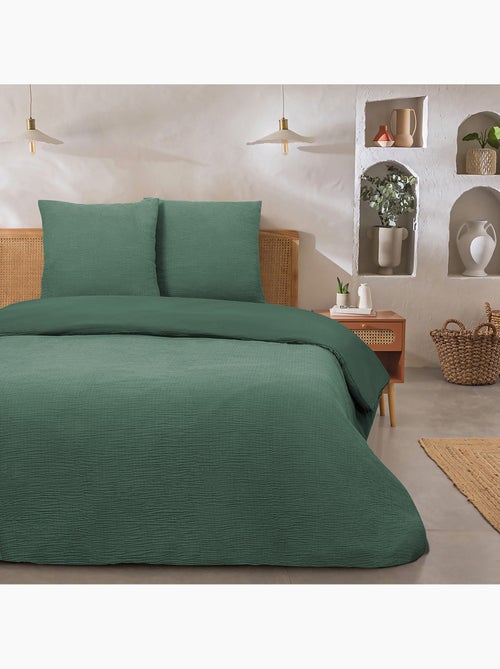 Juego de cama doble de gasa de algodón - Kiabi