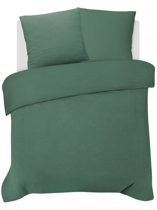 Juego de cama doble de gasa de algodón - Kiabi