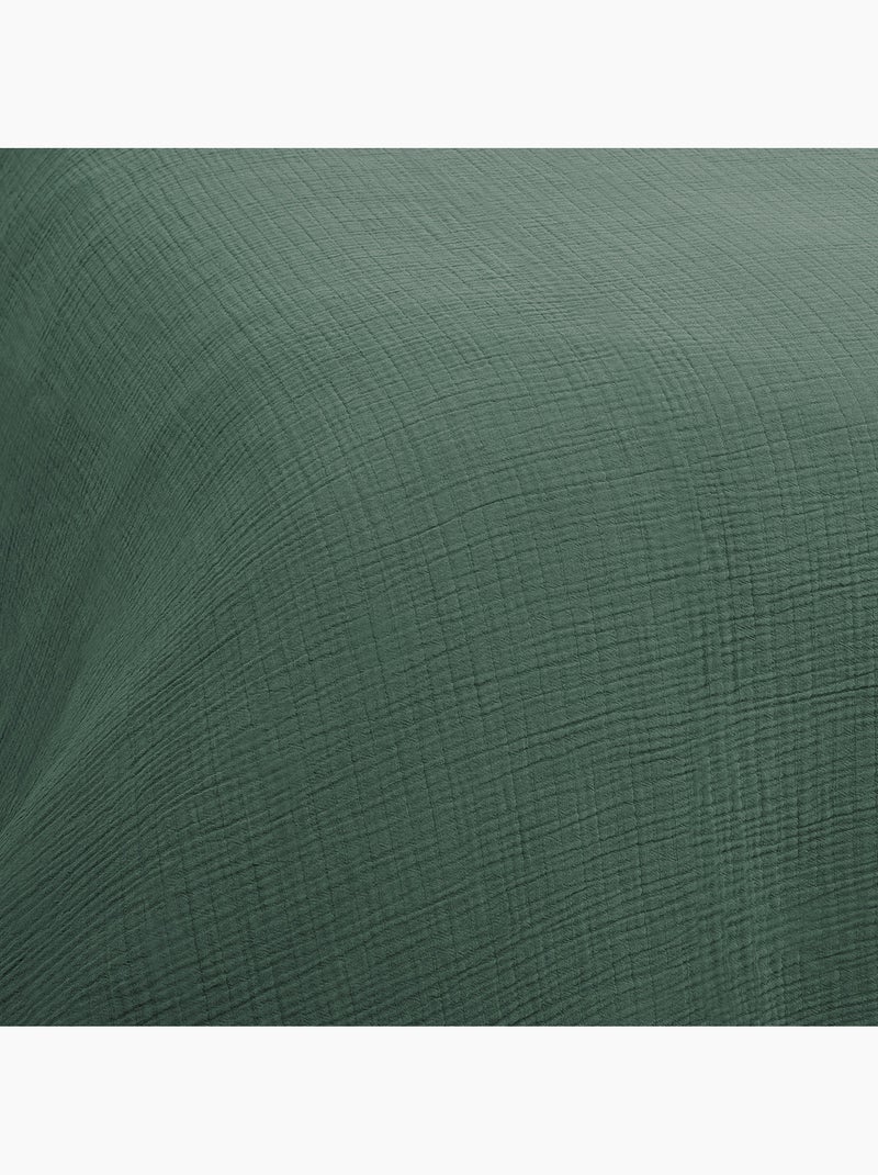 Juego de cama doble de gasa de algodón Verde - Kiabi