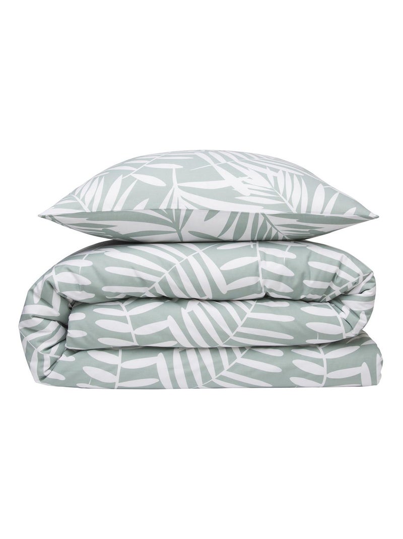 Juego de cama doble de polialgodón tropical Verde - Kiabi