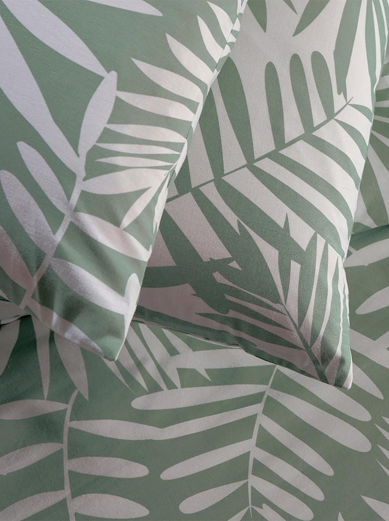 Juego de cama doble de polialgodón tropical Verde - Kiabi