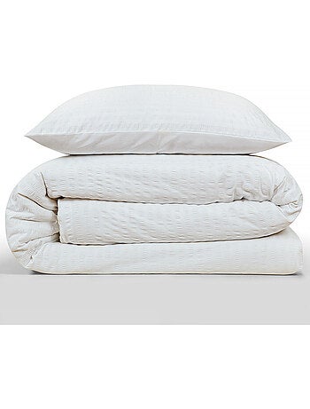 Juego de cama doble de seersucker