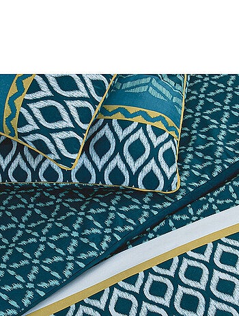 Juego de cama doble estampado étnico en microfibra lavada – Future Home