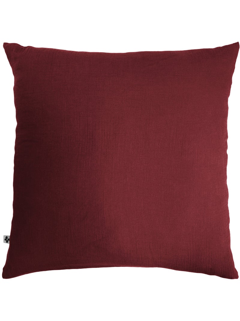 Juego de cama doble gasa de algodón gaïa + 2 fundas de almohada 60x60 cm Burdeos - Kiabi