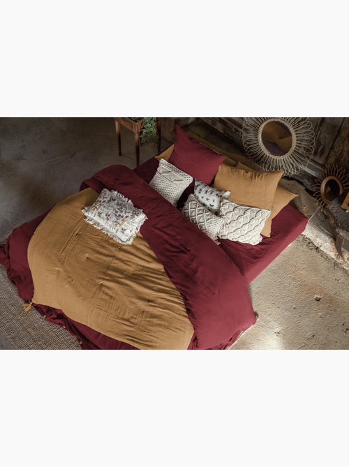 Juego de cama doble gasa de algodón gaïa + 2 fundas de almohada 60x60 cm - Kiabi