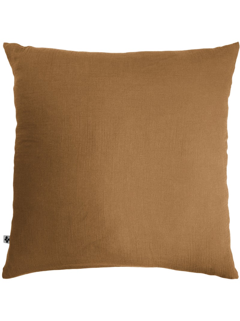 Juego de cama doble gasa de algodón gaïa + 2 fundas de almohada 60x60 cm Camel - Kiabi