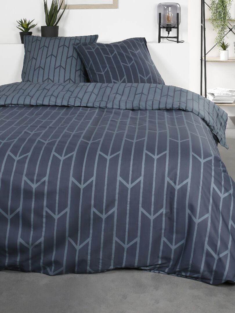 Juego de cama doble gris - Kiabi