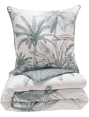 Juego de cama doble reversible de algodón vegetal