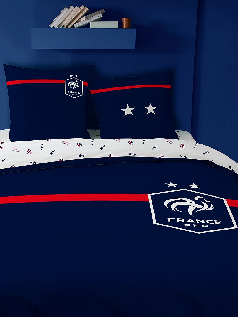 Juego de cama doble selección francesa de fútbol 'FFF' azul - Kiabi