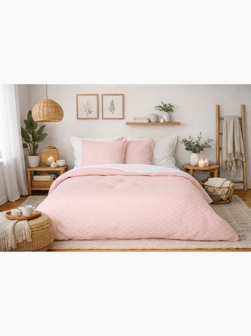 Juego de cama Dulzura Empolvada - Algodón y lino lavado - Kiabi Juego de cama Dulzura Empolvada - Algodón y lino lavado - Kiabi