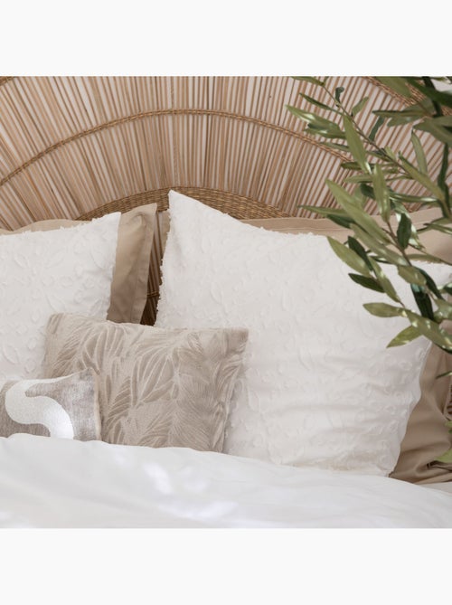Juego de cama edie 3 piezas jacquard blanco 260x240cm - Kiabi Juego de cama edie 3 piezas jacquard blanco 260x240cm - Kiabi